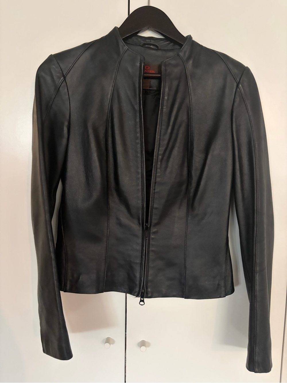 Danier Black Leather Zip-Up Women's Jacket